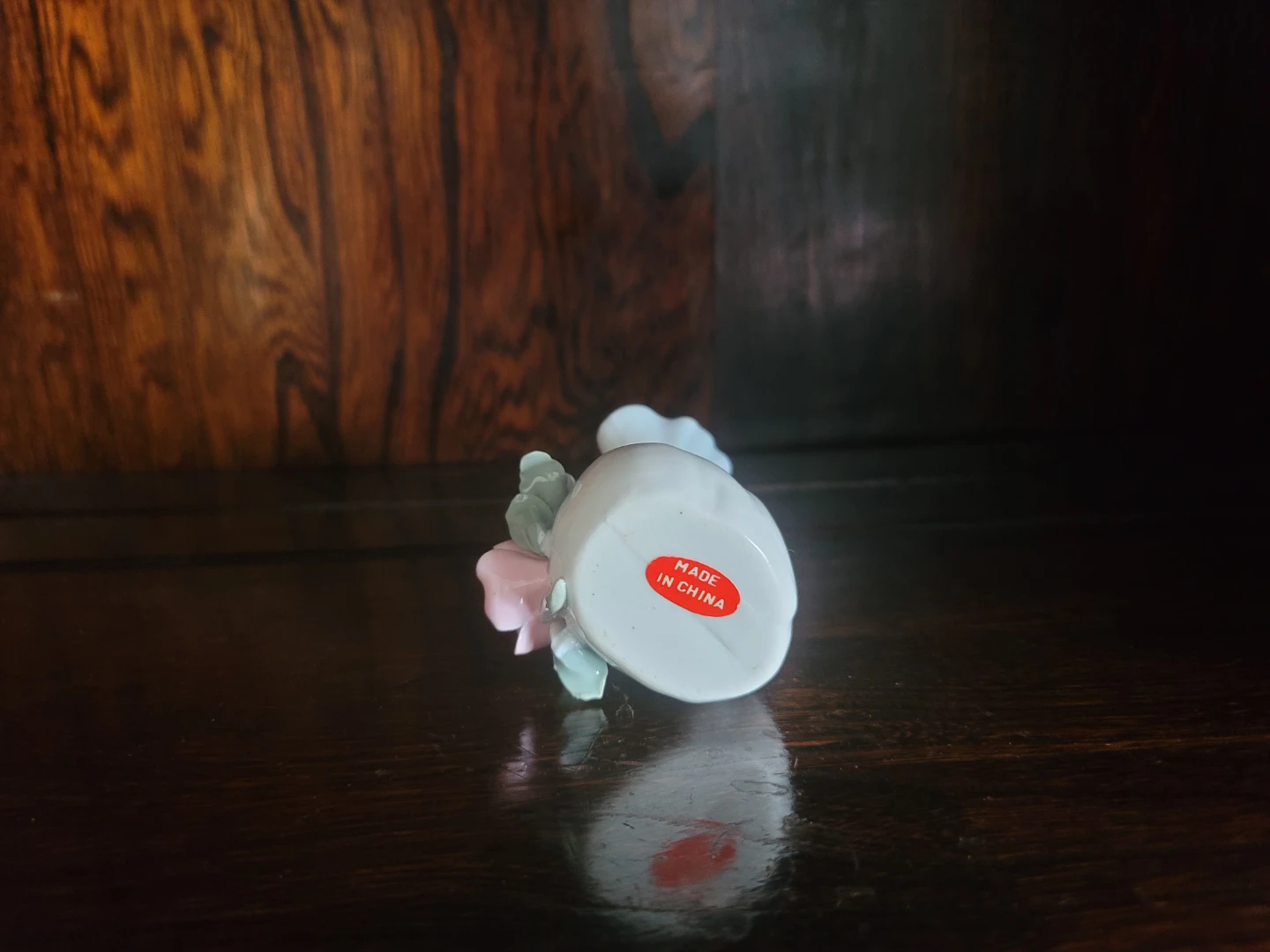 Small White Ceramic Vase with Flowers - photo 3