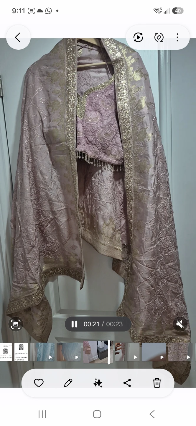 Women's Pink Embroidered Outfit lehnga