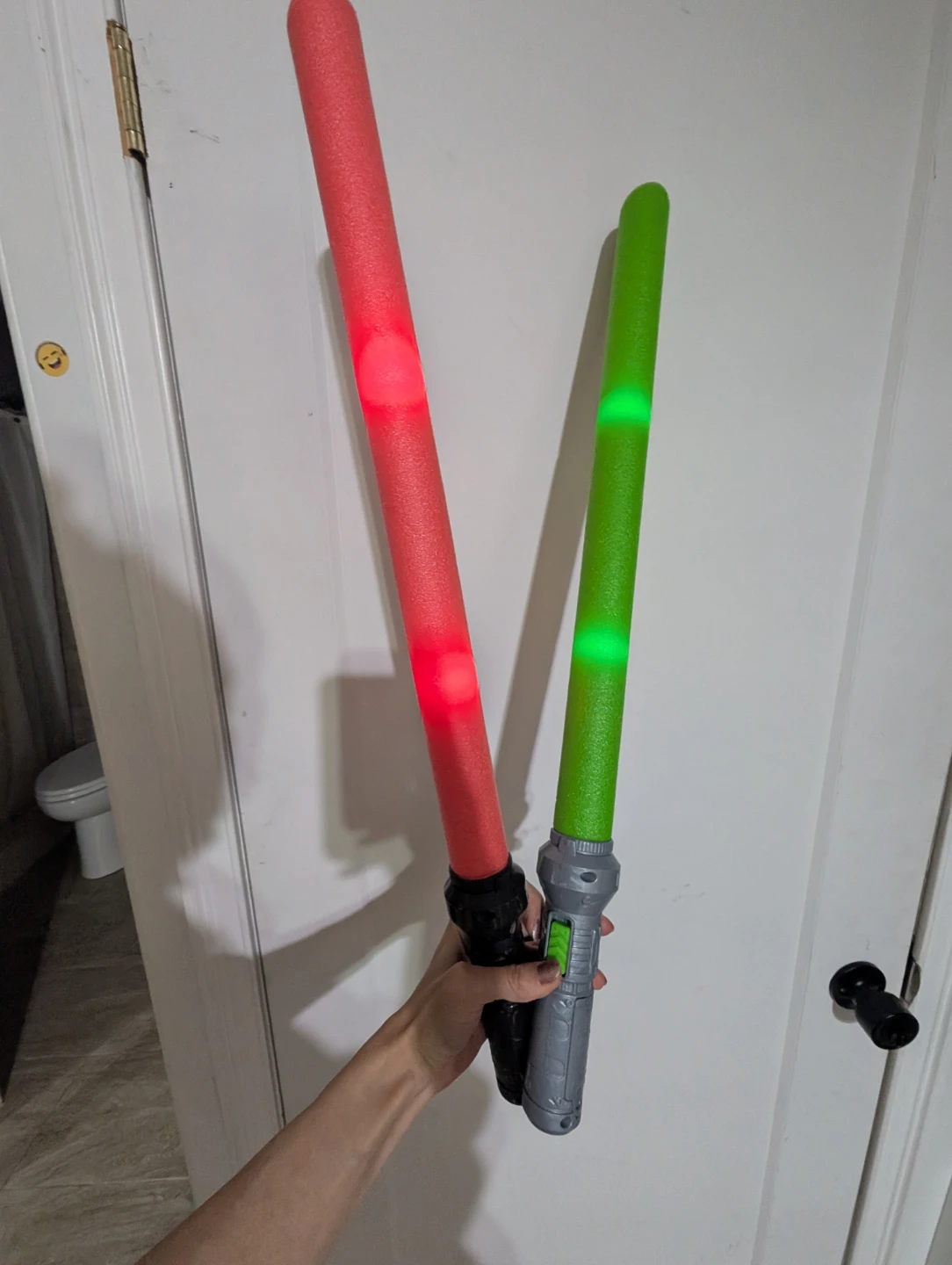 Light-Up Toy Swords (Red & Green) for play fun - photo 2
