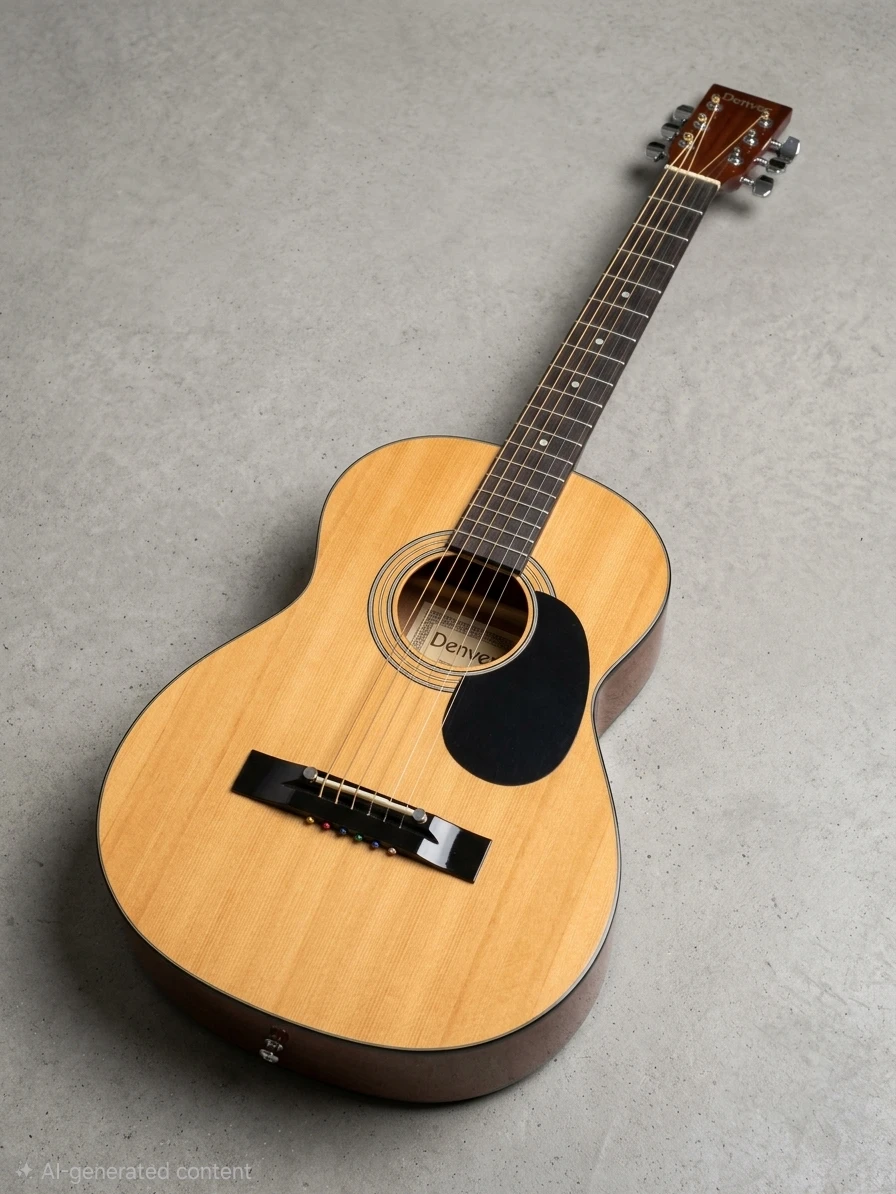 Denver Acoustic Guitar with Stand, Picks, and Wearable Bag - photo 4