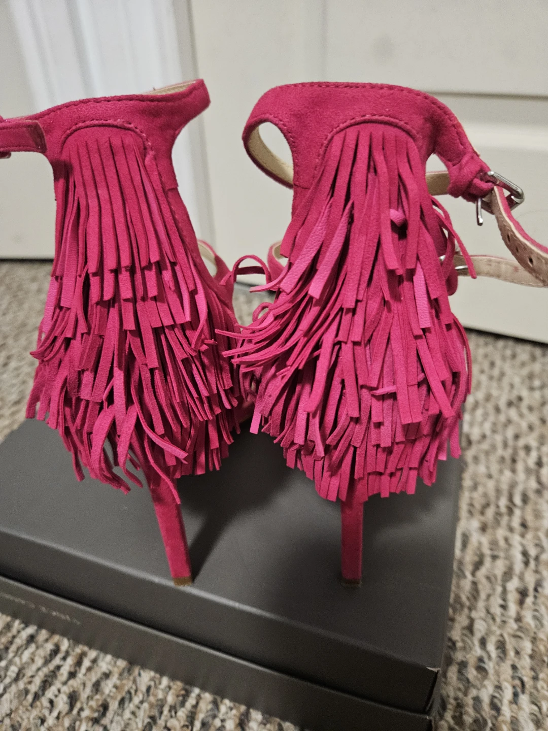 Zara Hot Pink Strappy Heels size 8 - photo 4