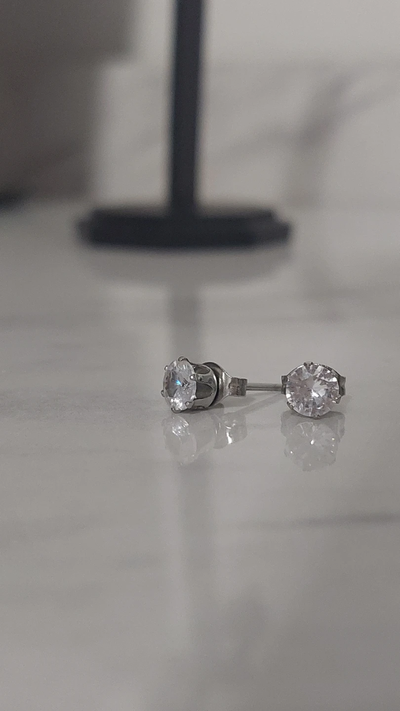 Clear Crystal Stud Earrings