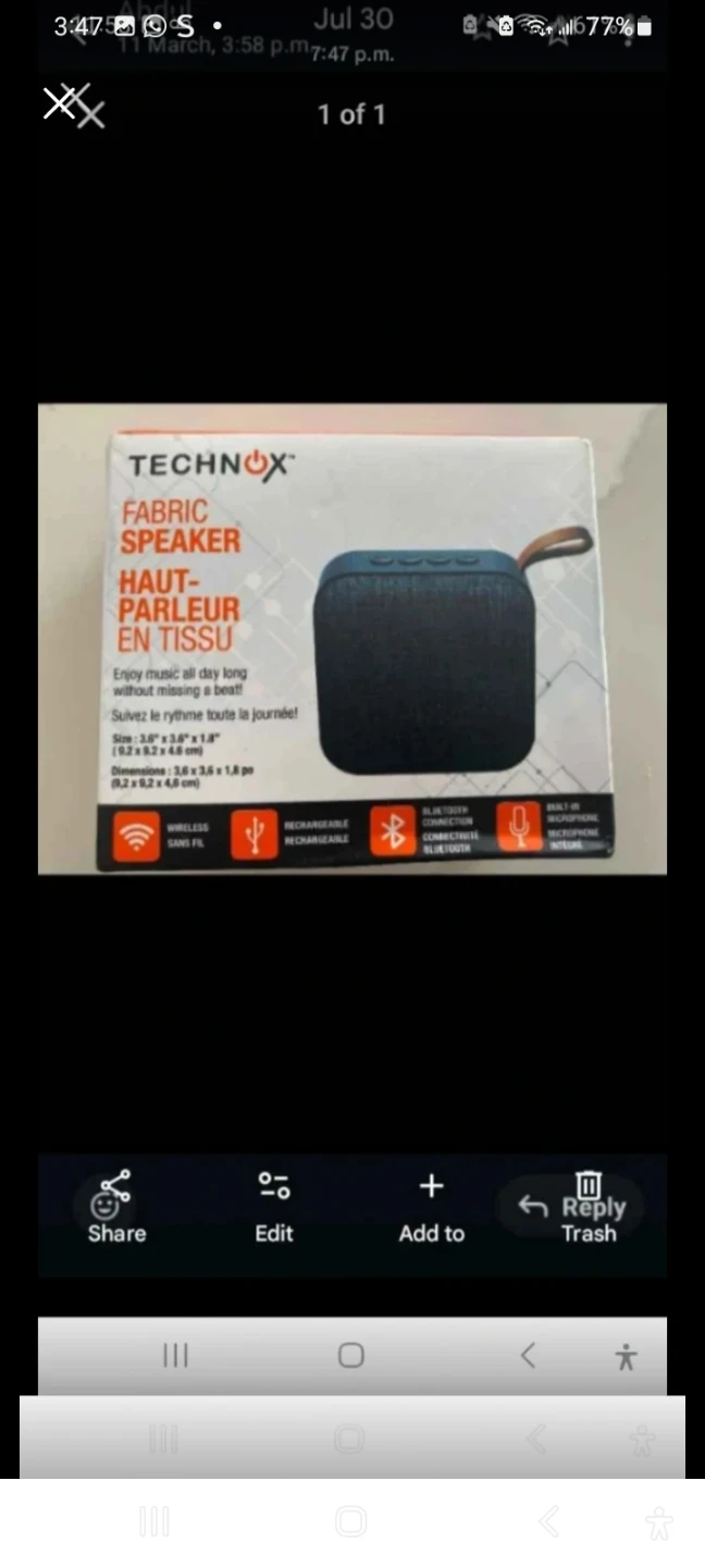 Technox Fabric Speaker