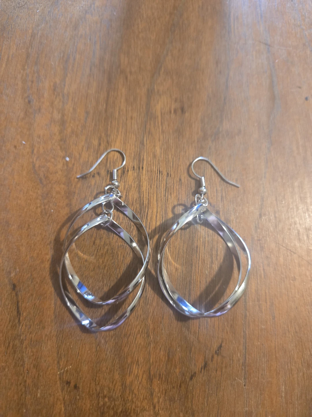Silver Tone Hoop Earrings