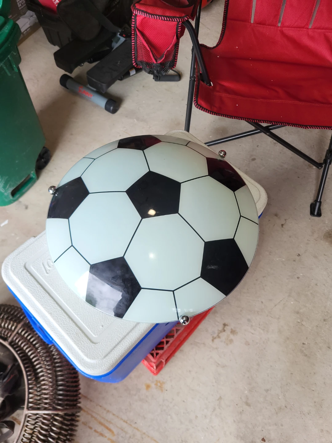 Soccer ball light fixture