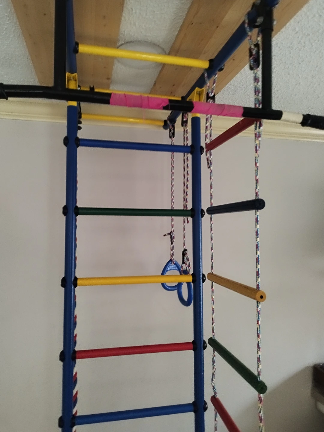 Kids Wall Mounted Gym Ladder with Accessories - photo 3