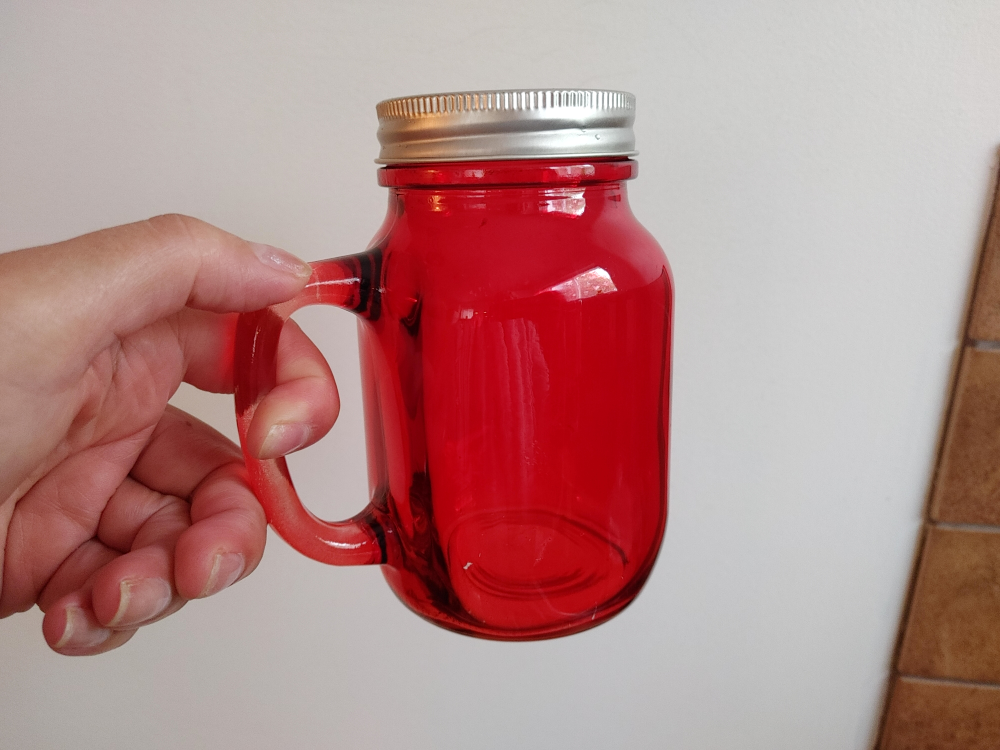 Set of 2 Coloured Mason Jar Mugs with Lids - photo 3