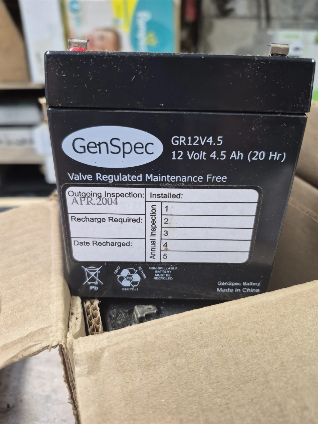 GenSpec GR12V4.5 12 Volt 4.5 Ah Batteries (2 pcs)