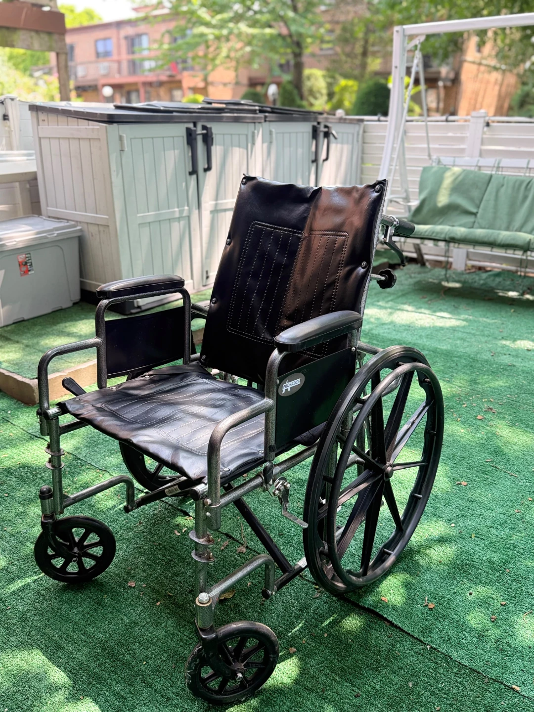 ProBasic Black leather Wheelchair Used - photo 2