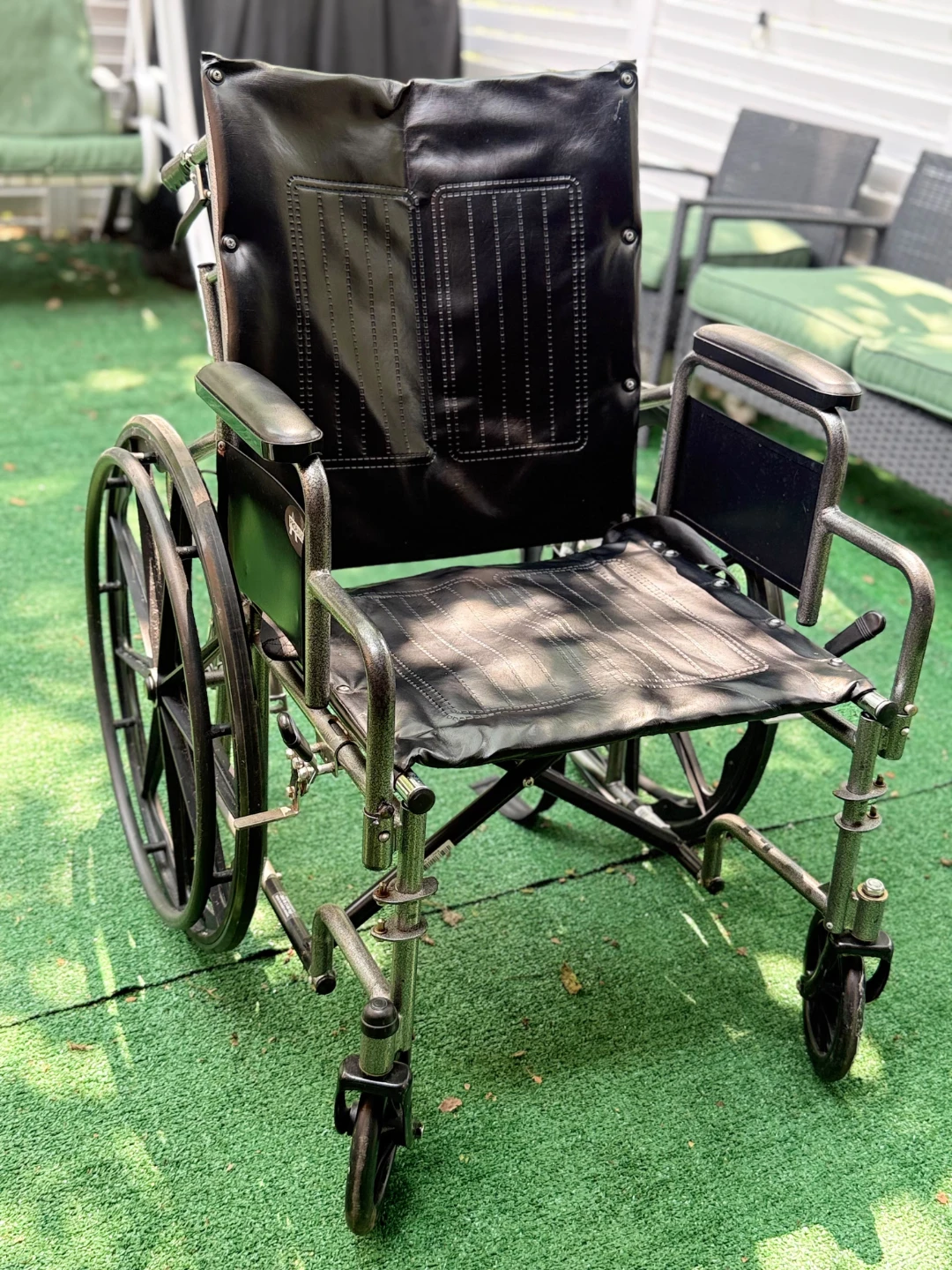 ProBasic Black leather Wheelchair Used - photo 3