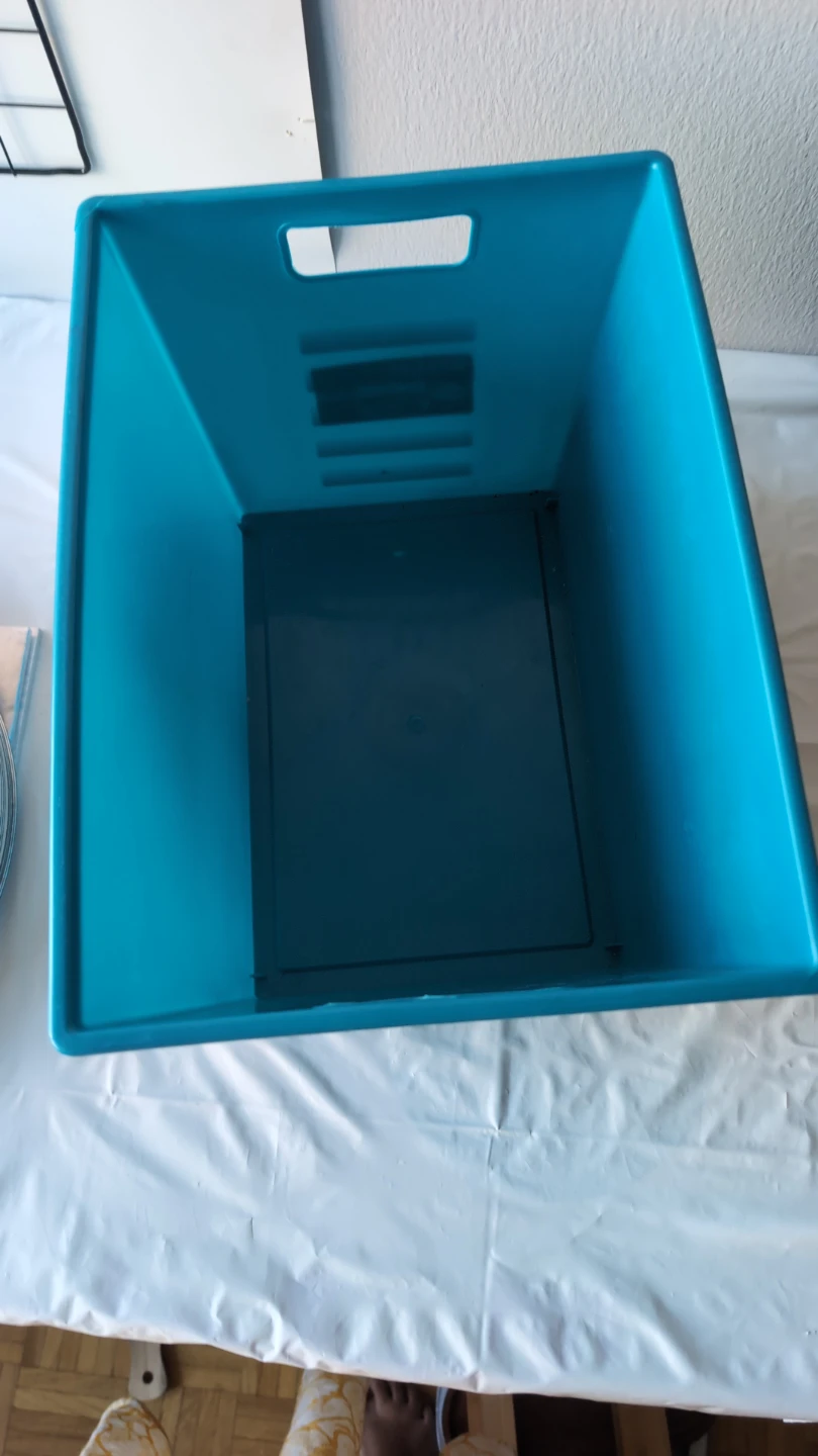 Blue Storage Bin with Handles - photo 2