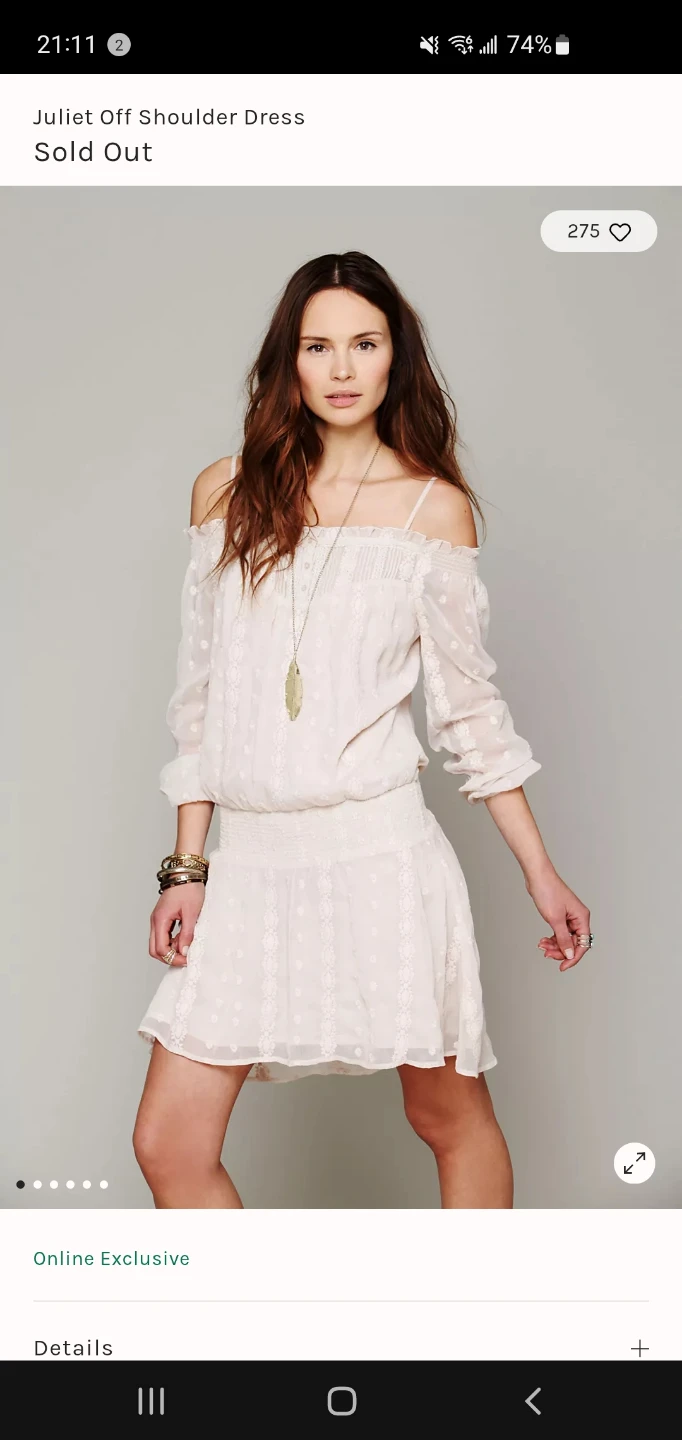 FREE PEOPLE - Juliet Off Shoulder Dress , pretty!