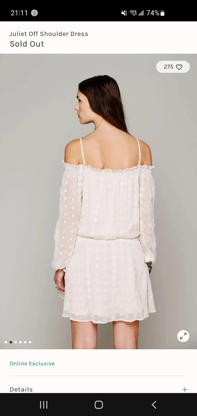 FREE PEOPLE - Juliet Off Shoulder Dress , pretty! - photo 2
