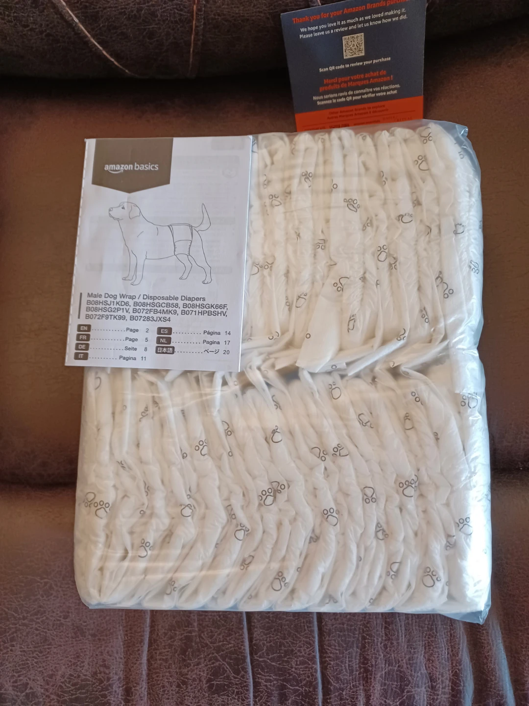 Amazon Basics Male Dog Disposable Diapers