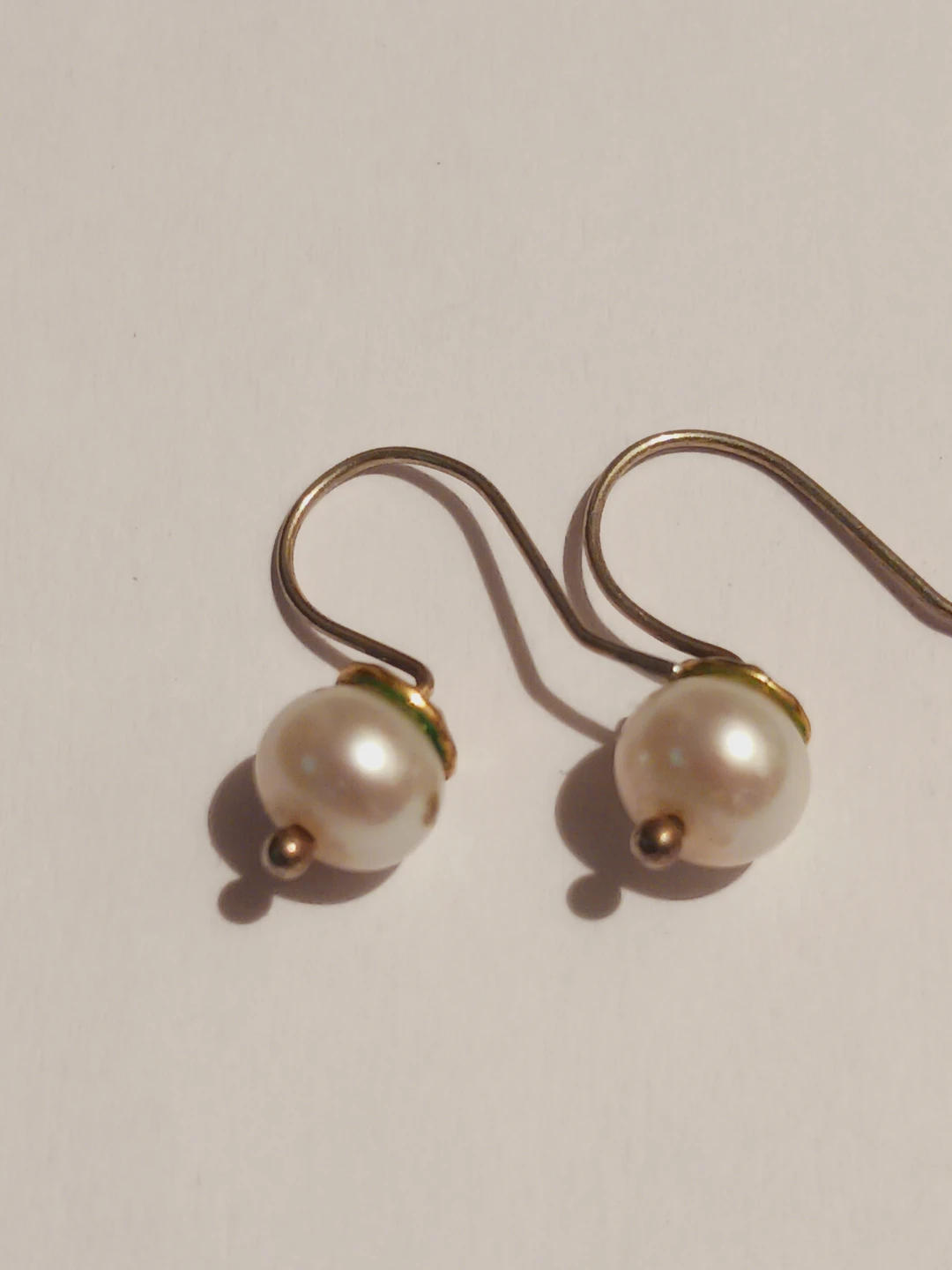 Sterling Silver 925 Genuine Freshwater Pearl Drop Earrings - photo 2