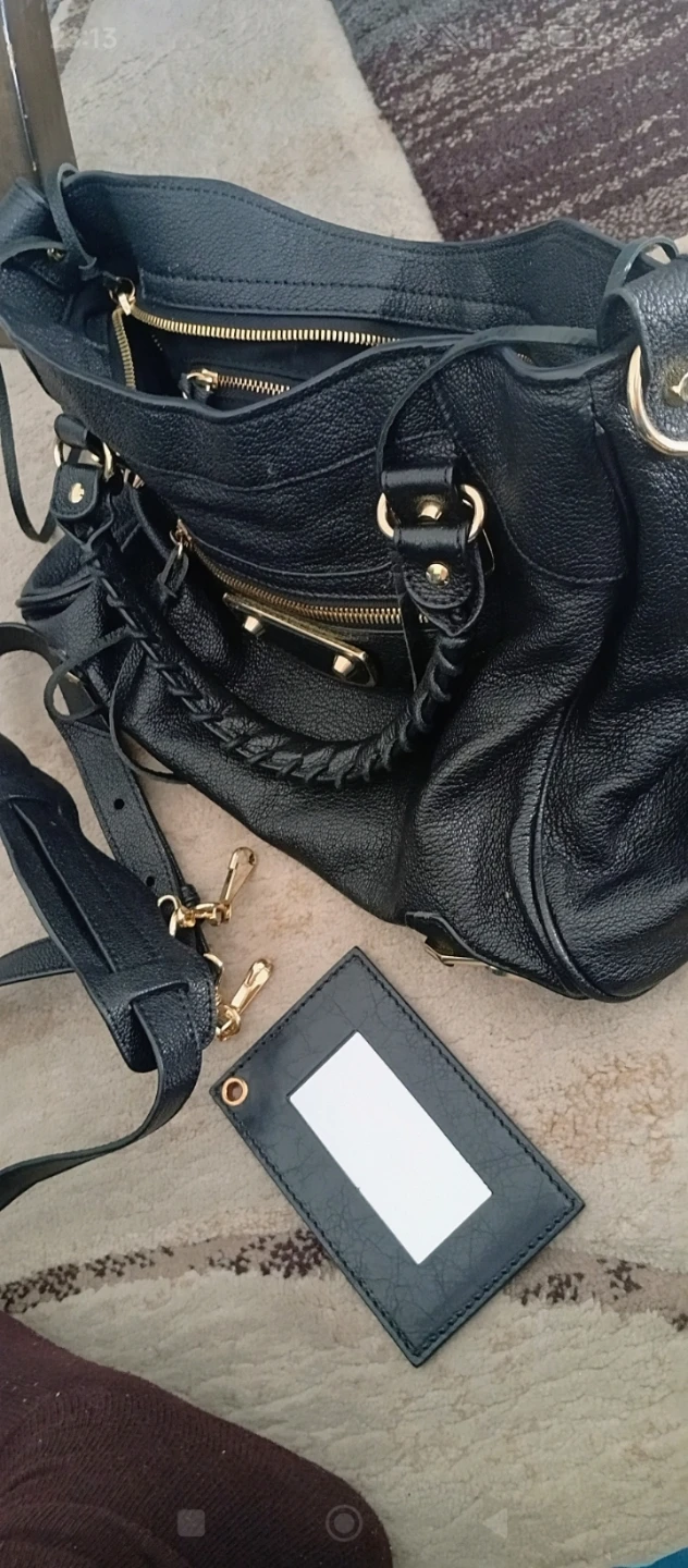 Balenciaga Black Leather Handbag
