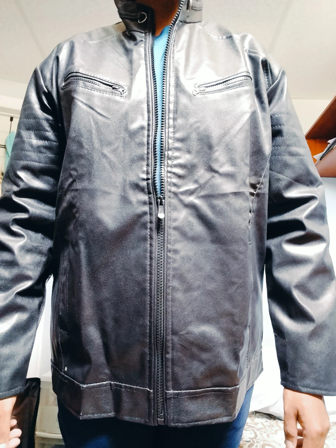Black Faux Leather Jacket
