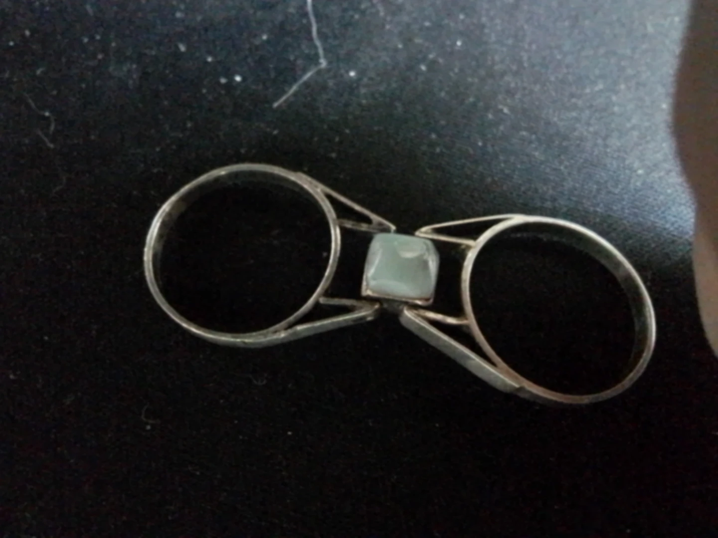 Vintage 925 Sterling Silver Modernist Interchangeable Ring Set - photo 5