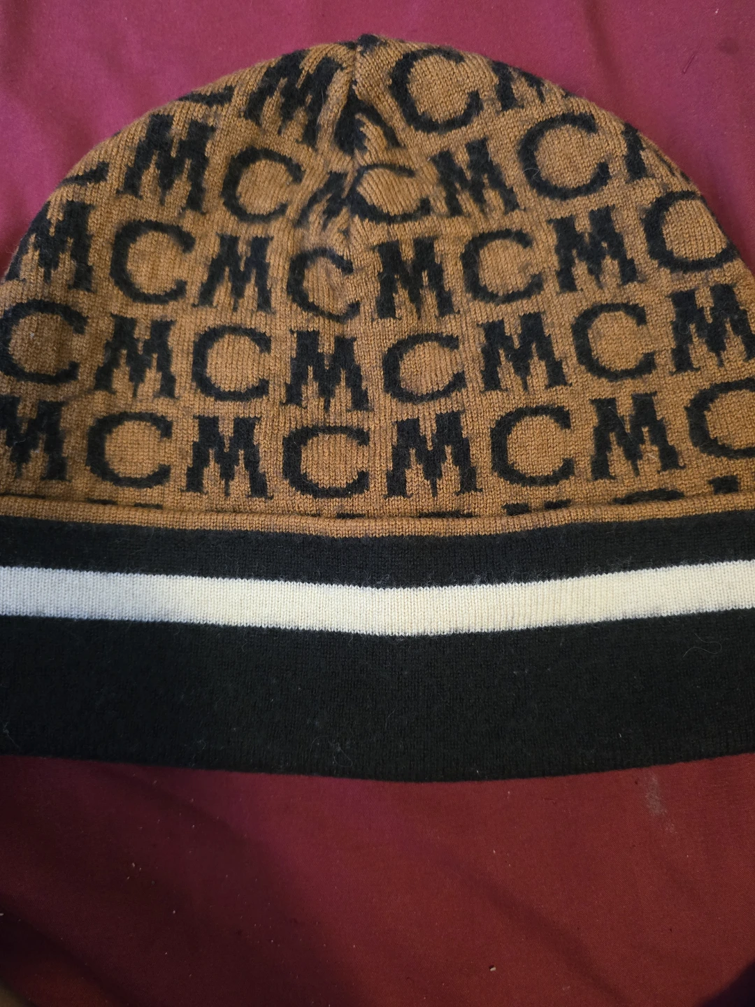 MCM Monogram Wool Beanie - Cognac - One Size - photo 2