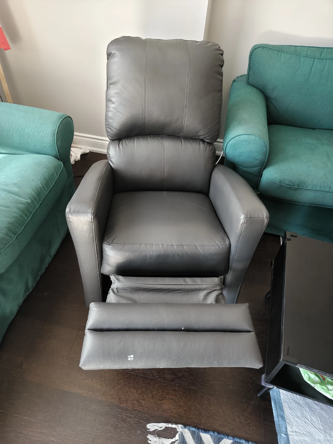 Grey Leather Recliner  or Nursing Chair - photo 2