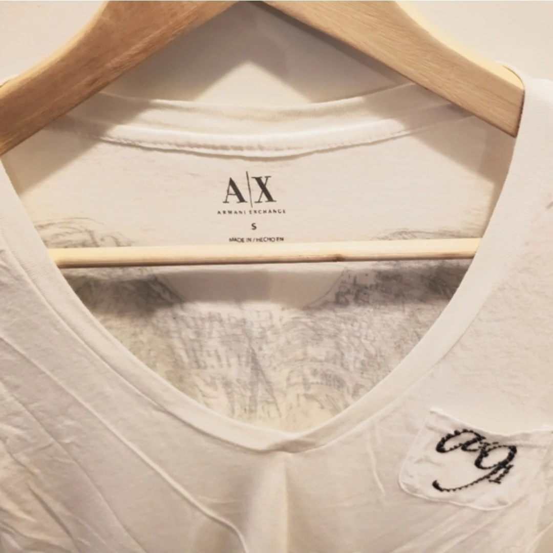 AX Armani Exchange White Wing Graphic T-Shirt Size S - photo 3