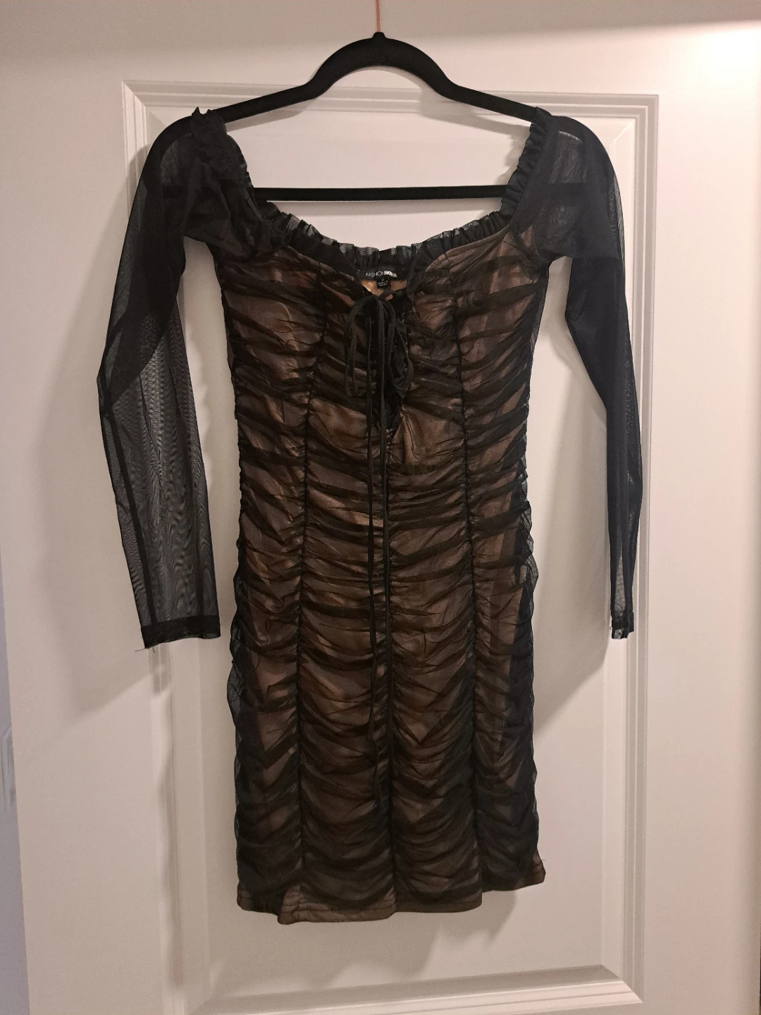 Fashion Nova Ruched Mesh Dress - photo 5