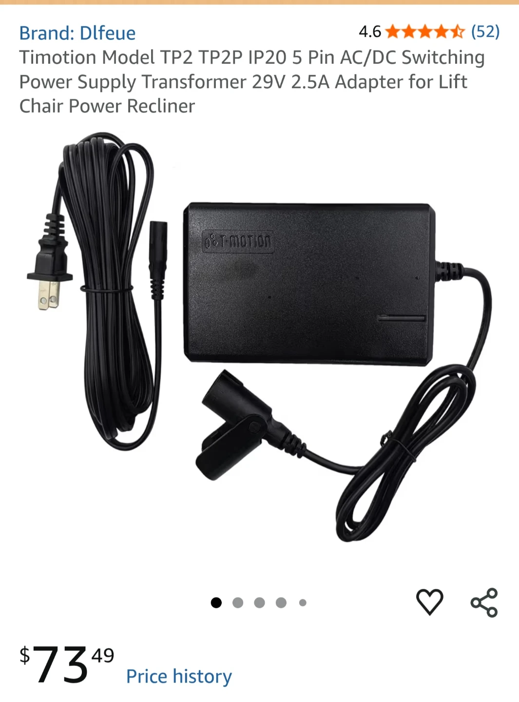 TiMotion TP2 AC/DC Switching Power Supply Transformer 29V 2.5A - photo 3
