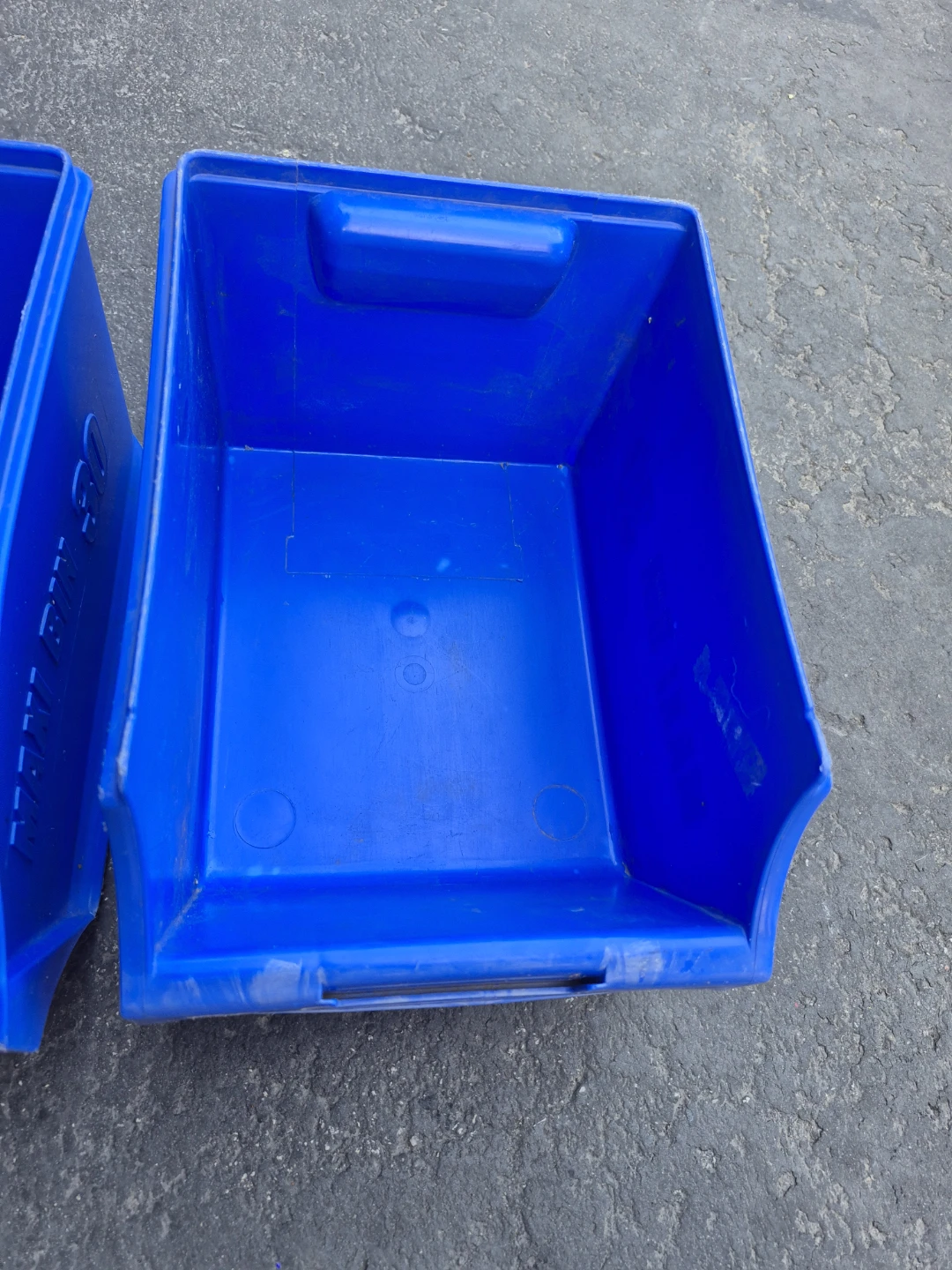 Blue Plastic Storage Bins (Set of 3) - photo 2