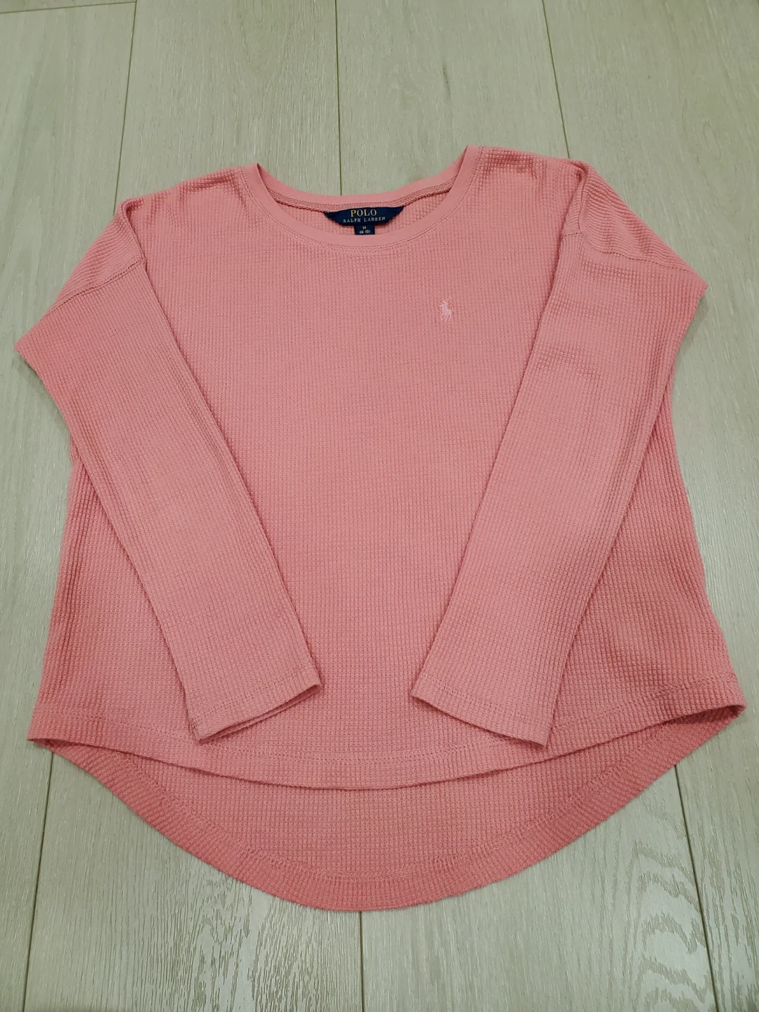 Girls Polo Ralph Lauren Waffle Long Sleeve Top - Size 8-10