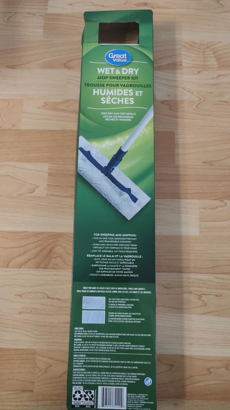Great Value Wet & Dry Mop Sweeper Kit