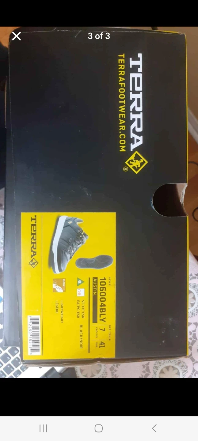 Terra Austin Black Work Shoes Size 7 - photo 2