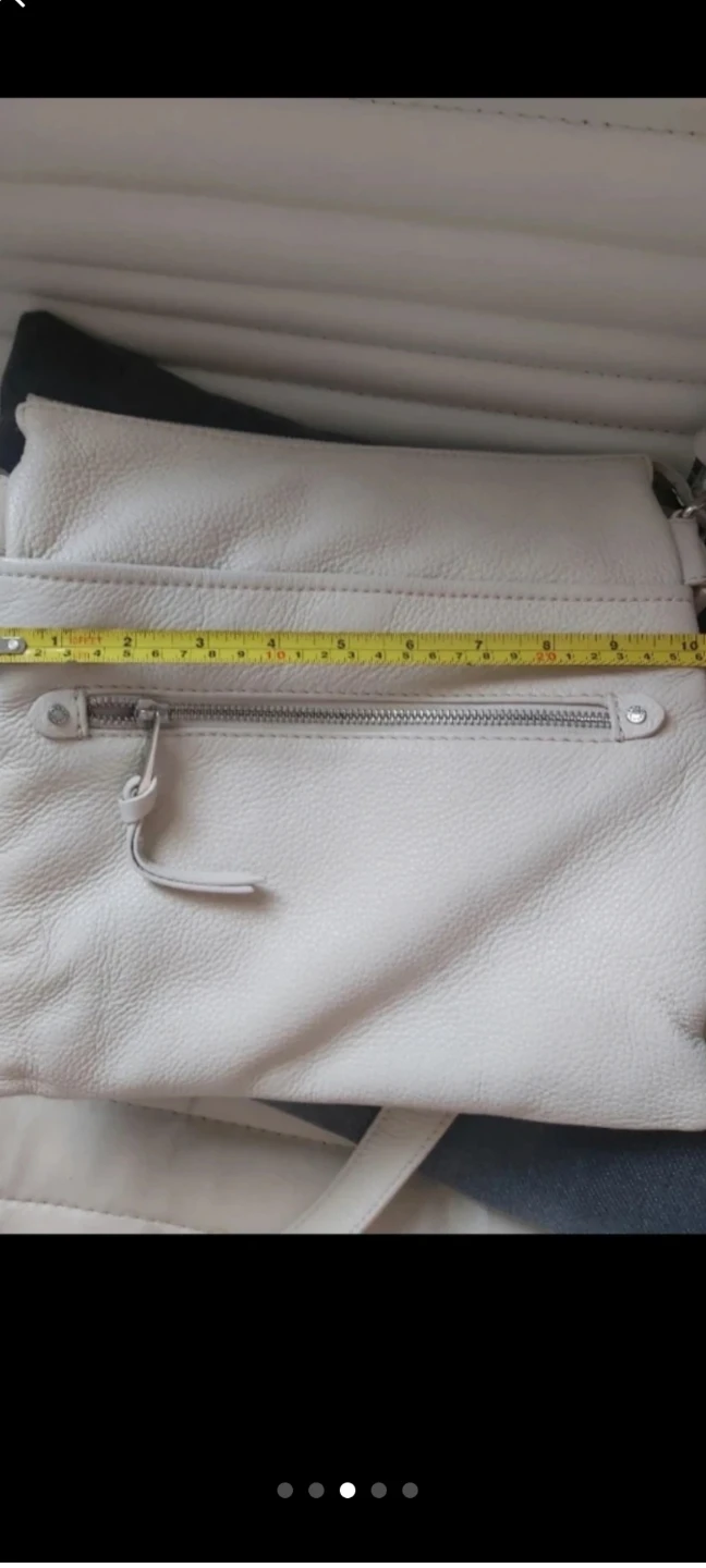 DANIER Leather Shoulder Bag - Cream - photo 4