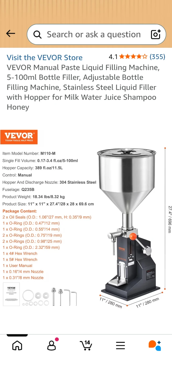Manual Paste Liquid Filling Machine 5-100ml - photo 3