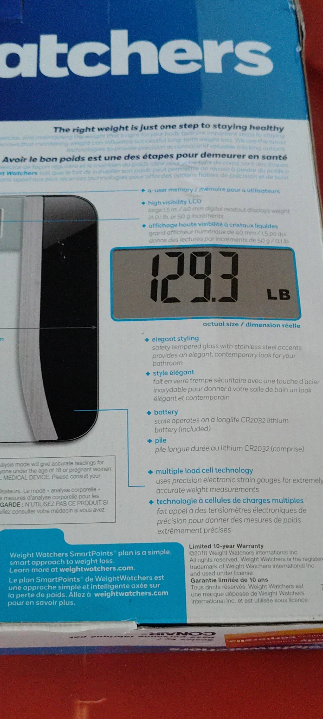 Weight Watchers WW709NFC Digital Body Analysis Glass Scale Black - photo 2