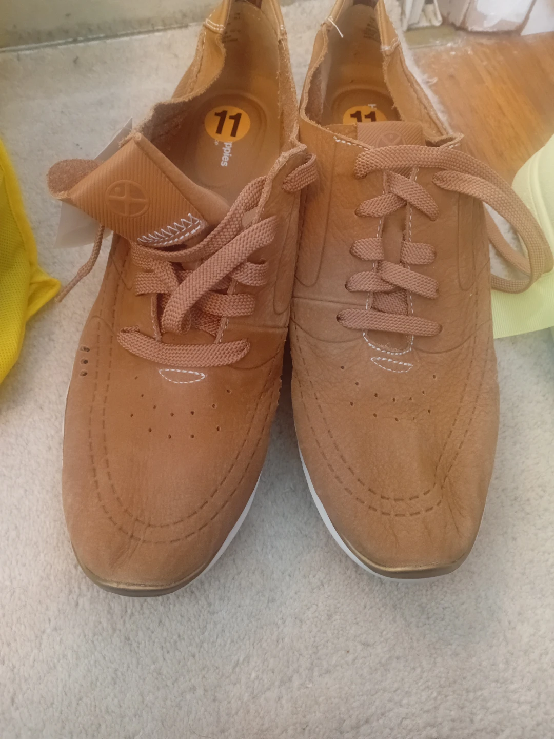 Hush Puppies Brown Leather Lace-Up Shoes - Size 11