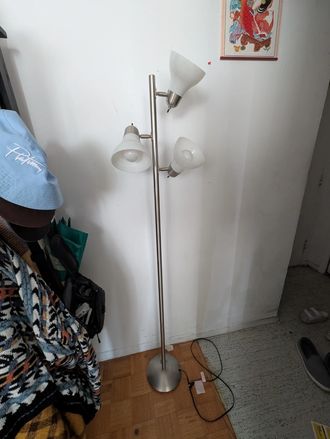 Silver 3-Head Floor Lamp