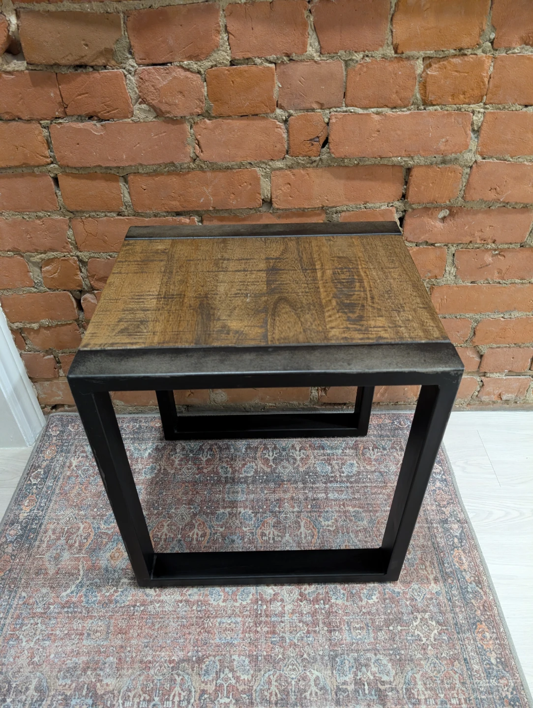 Bouclair wood / metal side table - photo 2