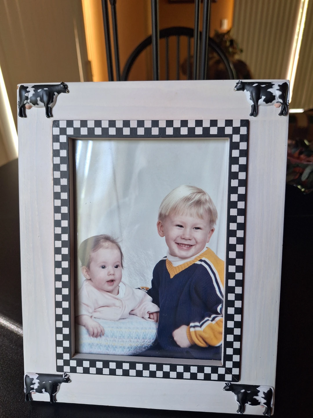 Photo Frame with Cow Accents