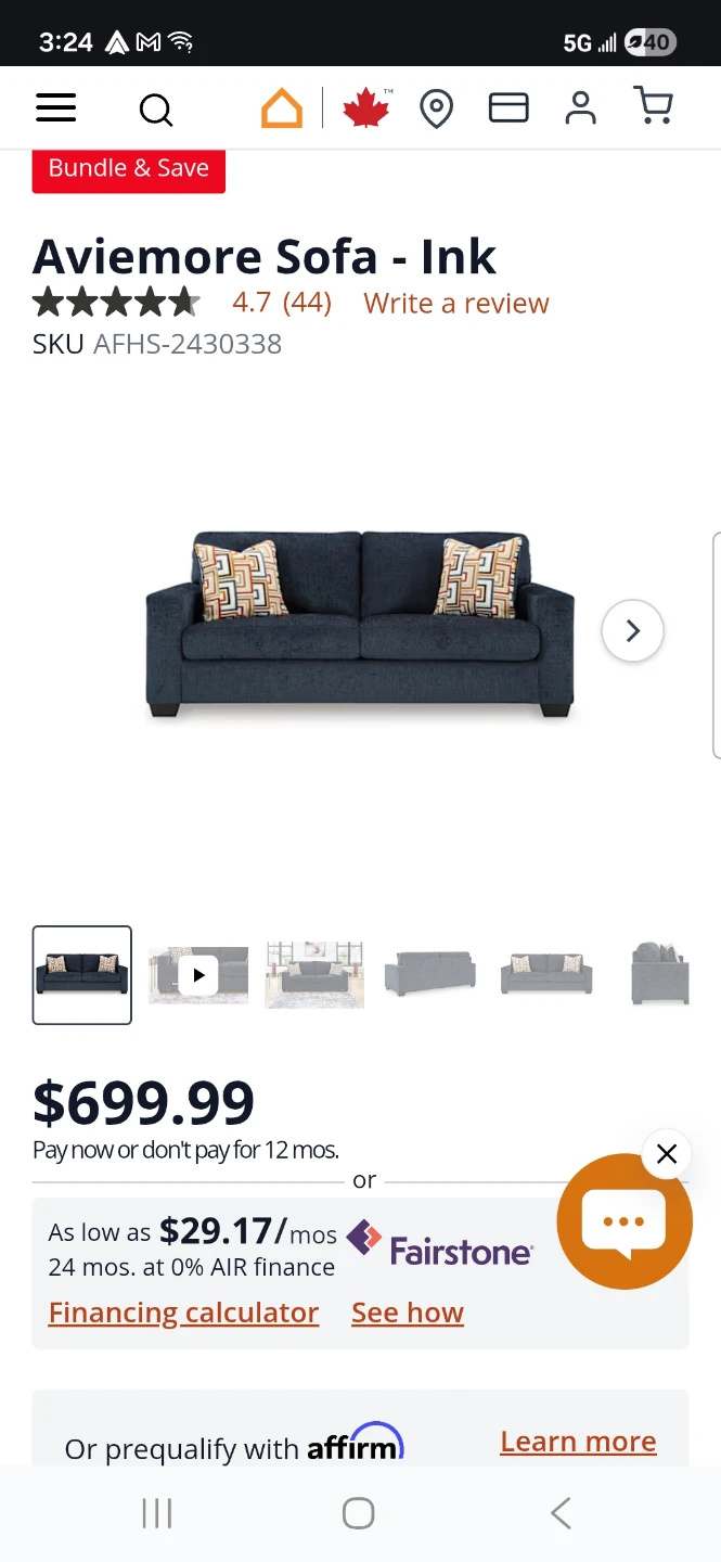 AvieMore Sofa - Ink - photo 2
