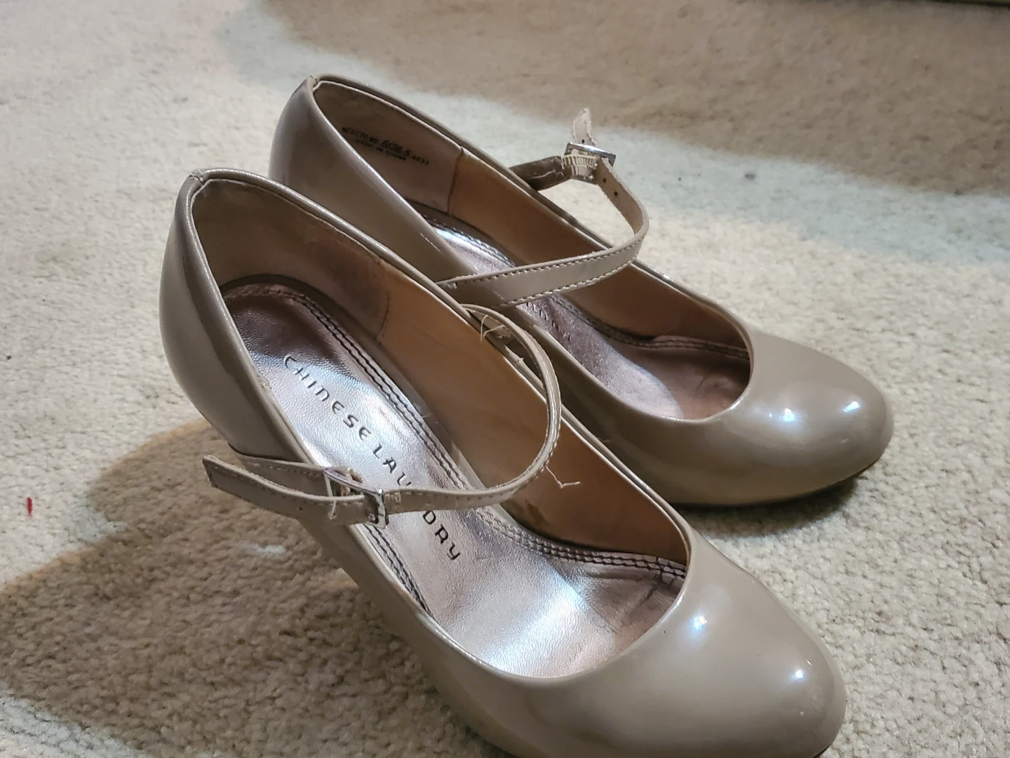 Nude Patent Mary Jane Heels