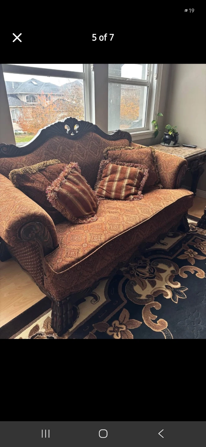 Ornate Sofa with Decorative Pillows - photo 3