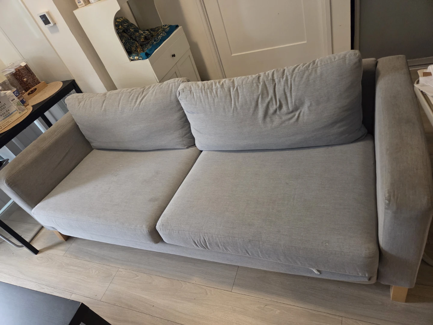 Light Grey Loveseat Sofa - photo 2