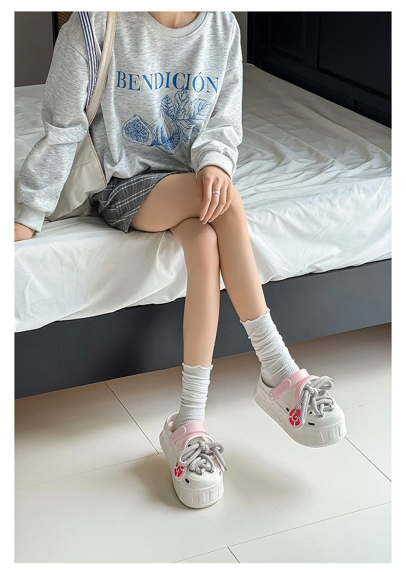 Platform Clogs with Decorative Laces - photo 5