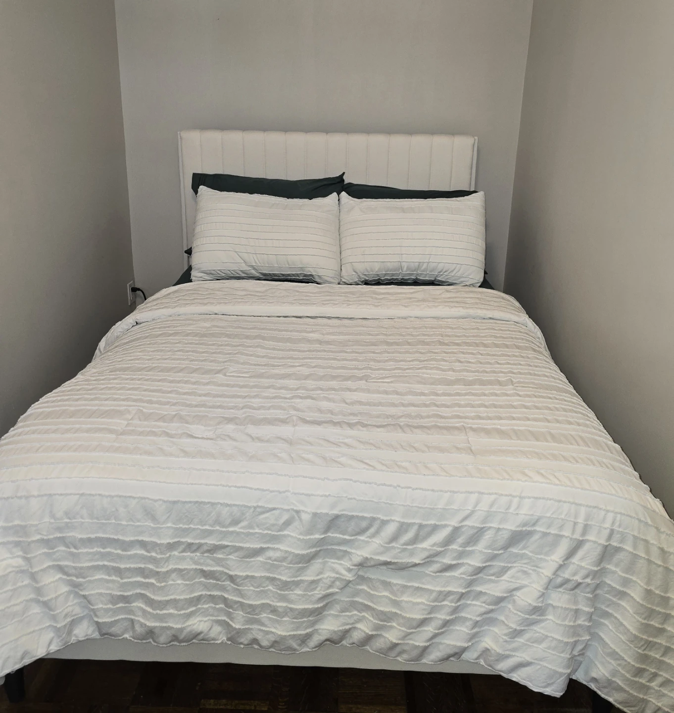 Full Size Bed Frame w Upholstered Headboard-Full size mattress - photo 2