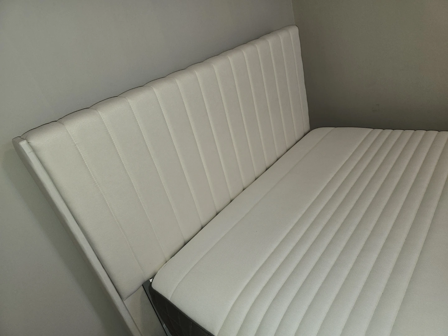 Full Size Bed Frame w Upholstered Headboard-Full size mattress - photo 5