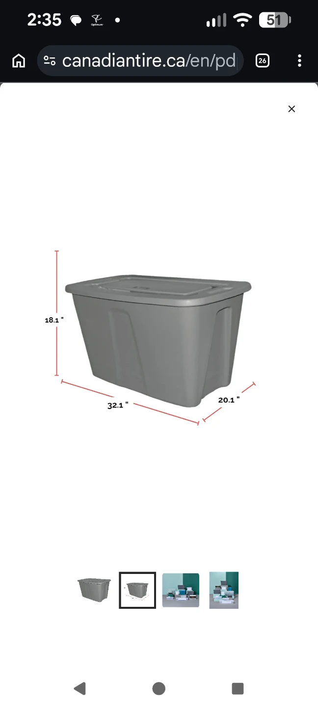 Type A Restore Tote 121 L  Storage Bin - photo 4