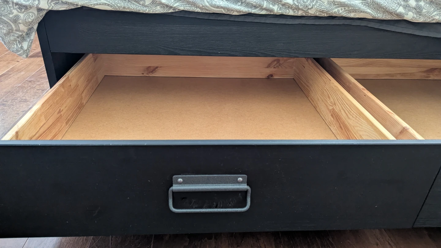 IKEA Fjell Storage Queen Bed Frame with Drawers + Box Spring - photo 5