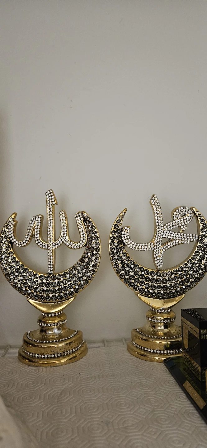 GOLD and diamond Decorative Islamic Moon Crescent