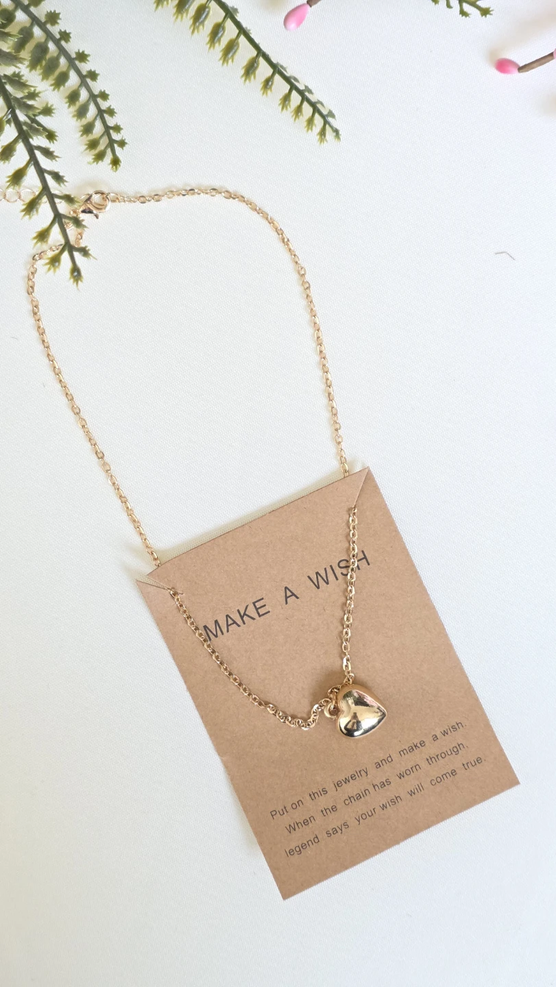Make A Wish Heart Necklace