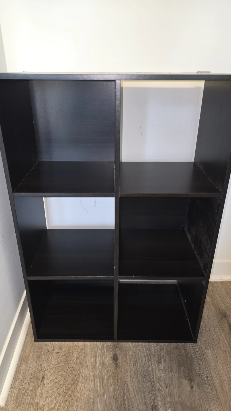 Dark Brown 6-Cube Storage Shelf